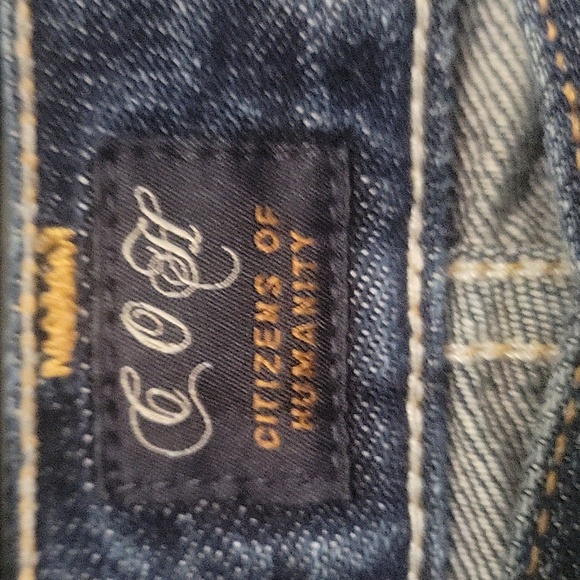 Citizens Of Humanity Dark Blue Cigarette Selvage Jeans Size 27 - Picture 3 of 9